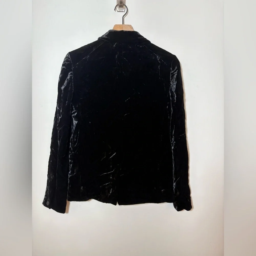 Rag & Bone Margot Velvet Blazer Size 2 Black Velvet Single Button Jacket! New